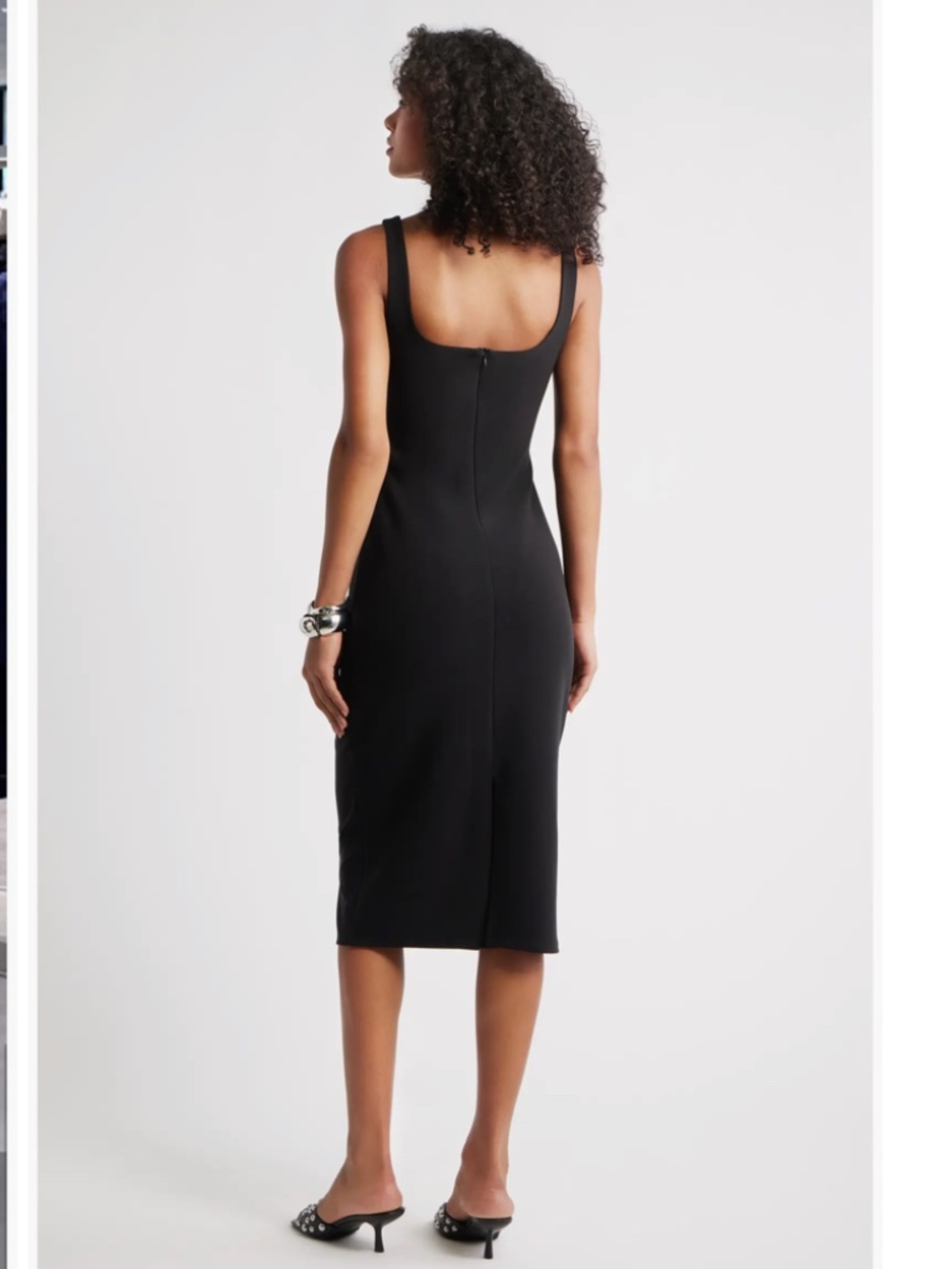 (NWOT) Open Edit Bonded Crepe Midi Dress - Picture 5 of 5